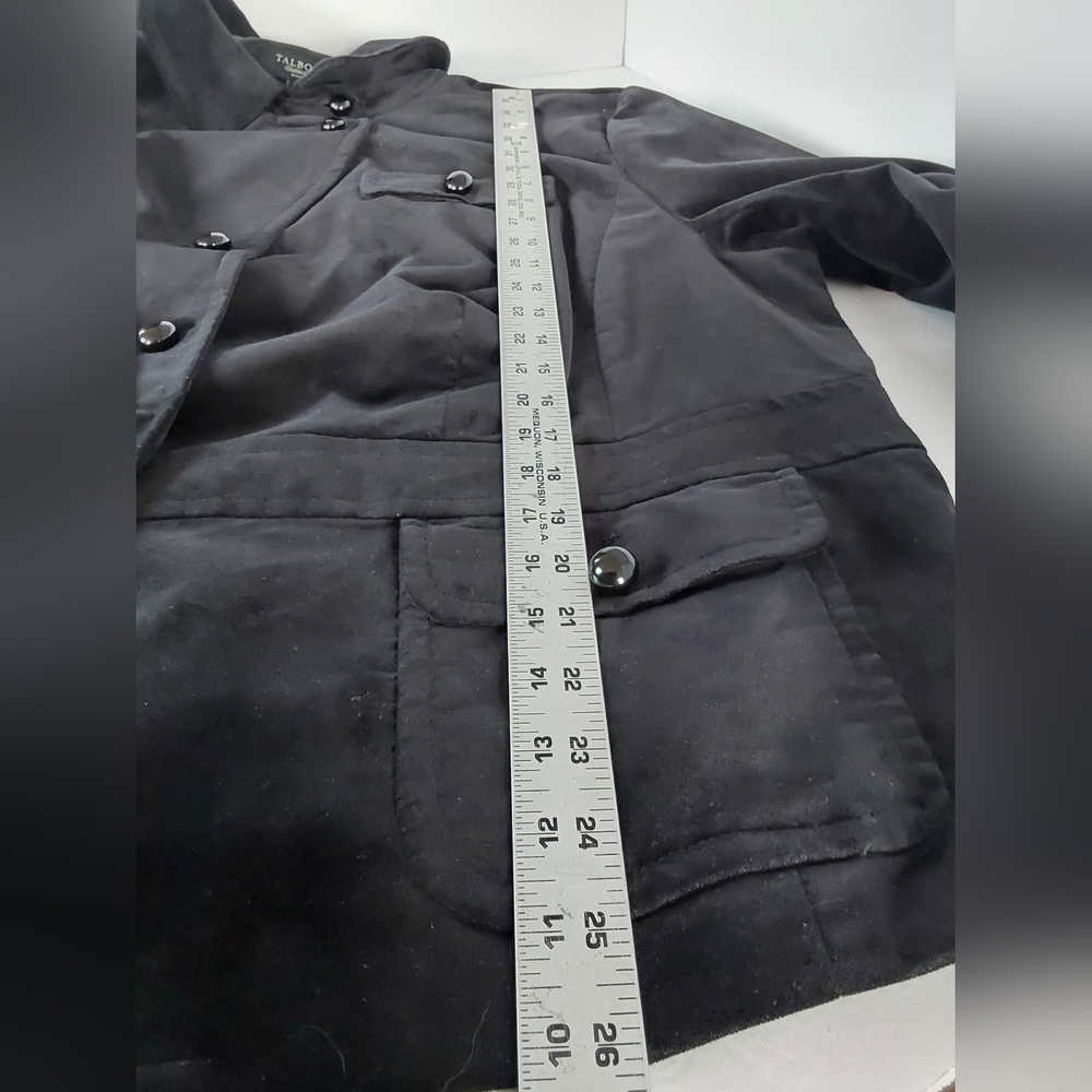 Talbots Black Velvet Jacket 22W Button Up - Picture 6 of 7